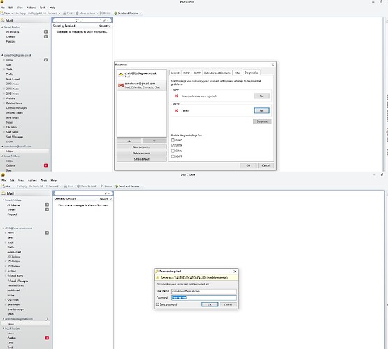 emclient reject screen