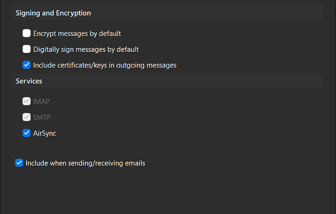 general settings