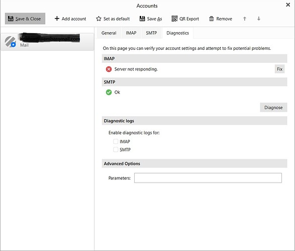 eM email client failure