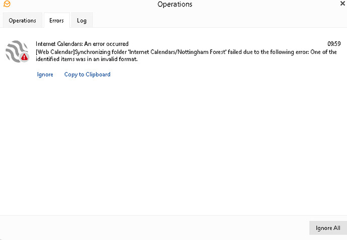 Em Client Error Message