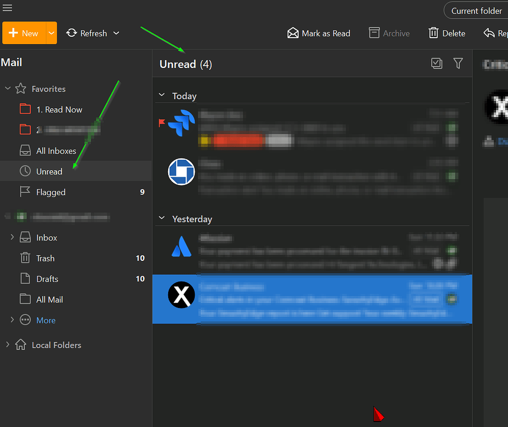 Unread support need some work - eM Client