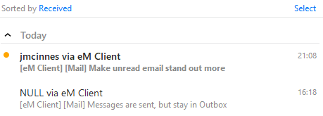 make unread mail stand out in mailbird