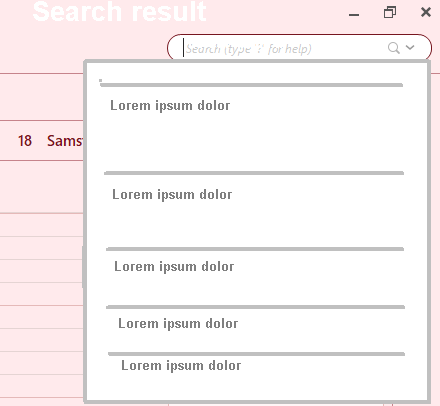 eM Client Search Search