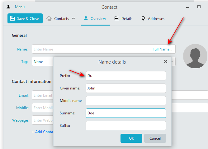 1.Adding a contact