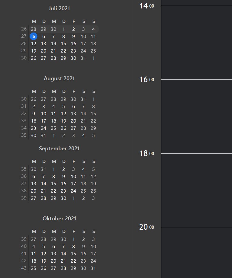 Em client calendar display week numbers anydesk log file