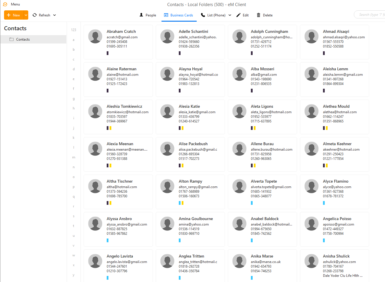 Avatars and contact groups clogging up Contacts - unable to remove - eM ...
