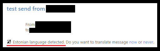 Estonian language detected