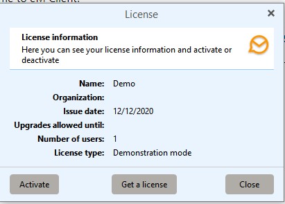 em client free license