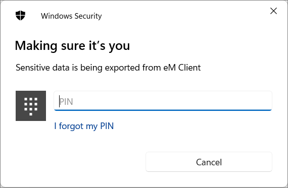 QR code Export - security risk - Feature request - eM Client