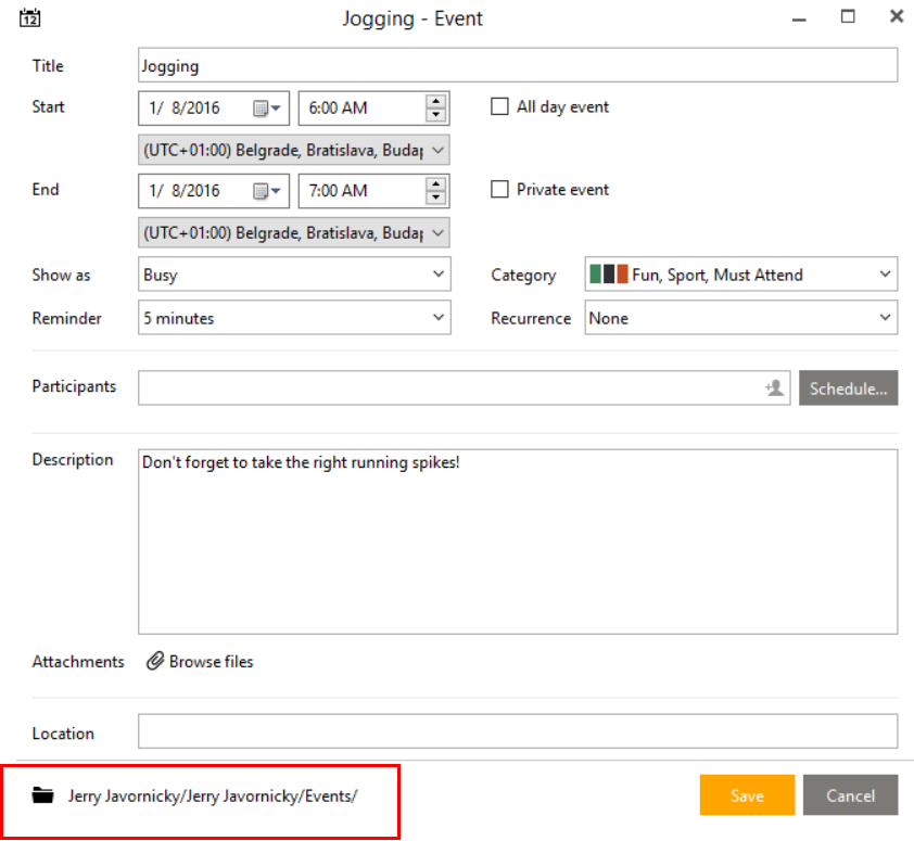 Read only account Calendar eM Client