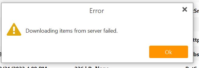 em client - snap of error - copy of a message from cox to local folder - 2023-11-27