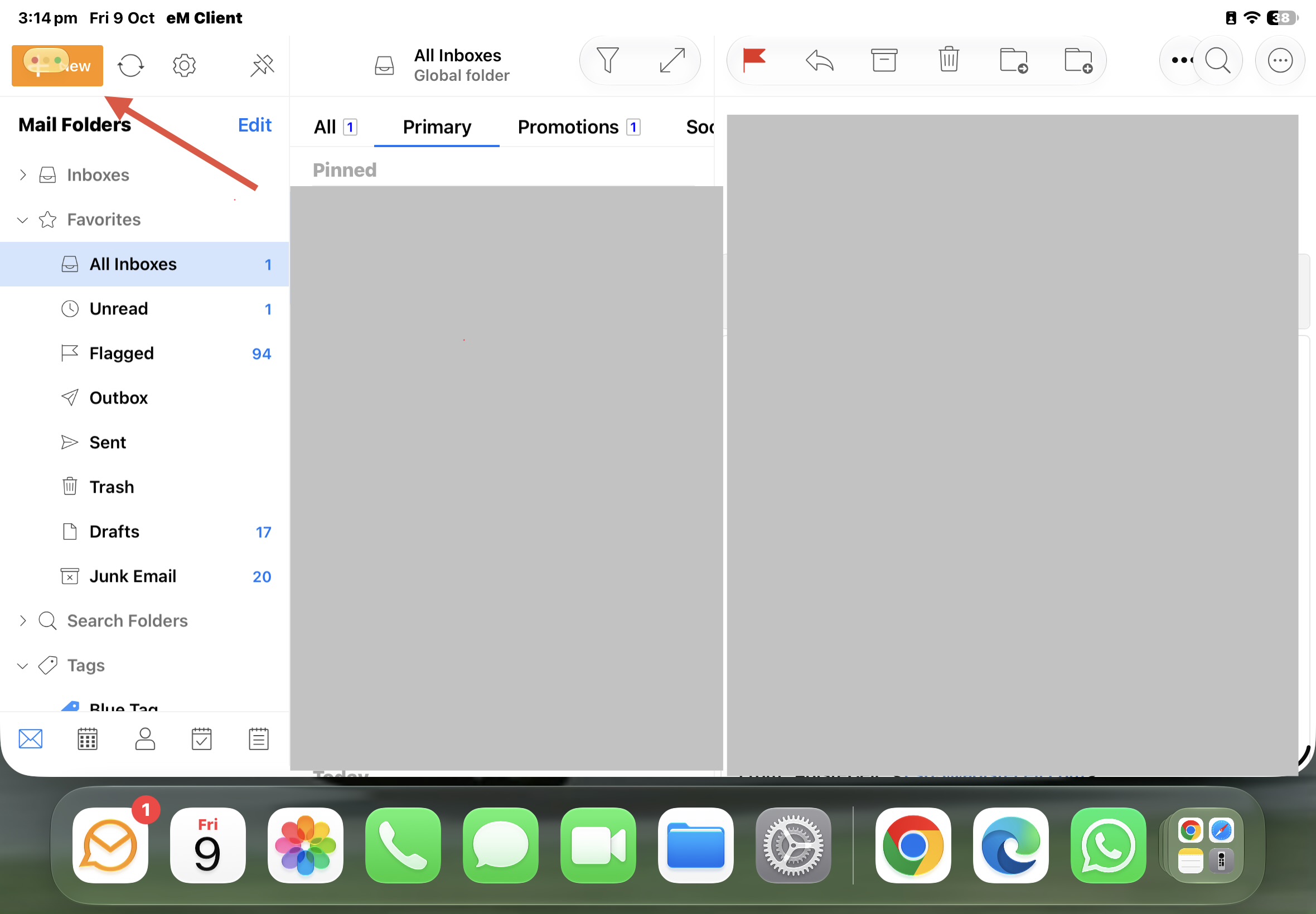 Compozze Problem with iOS app V11.0.933 New compose button in Landscape view ...